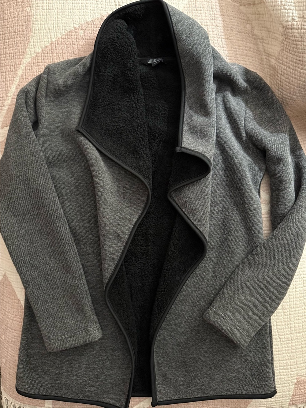 STYLISH WARM NICOLE MILLER OPEN FLEECE CARDIGAN - Picture 12 of 12